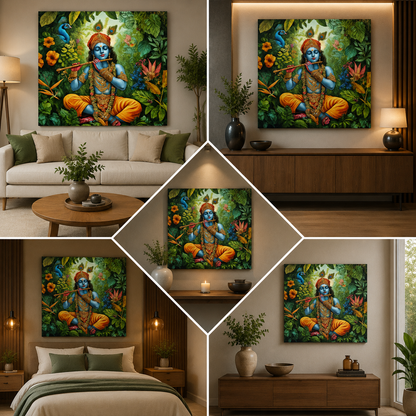 Lord Krishna Painting | Canvas Painting Frame