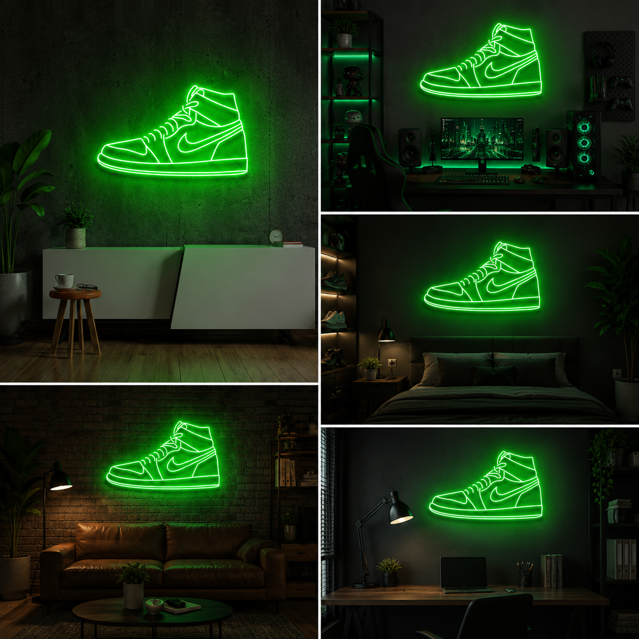 Sneaker Custom Neon Sign Board | Shoe Neon Light Board | Custom Neon Light | Neon Sign Board Customised for Store & Room Decor (20 By 20 Inches)