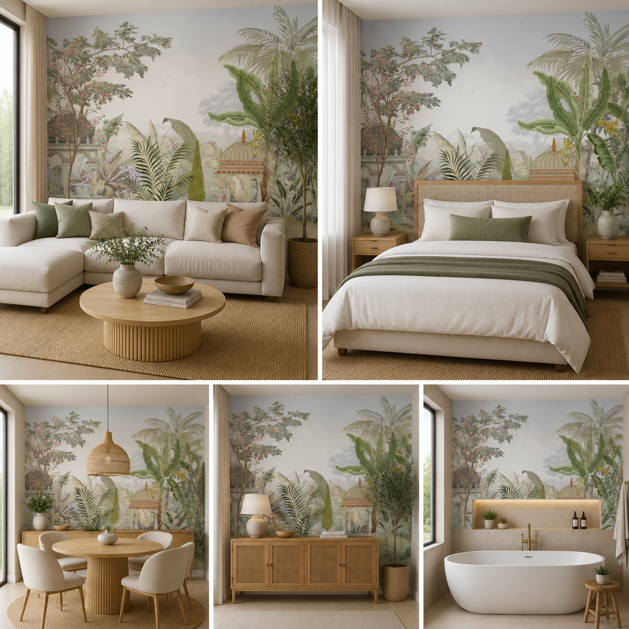 Ancient Indian Mughal Art Wallpaper for Bedroom