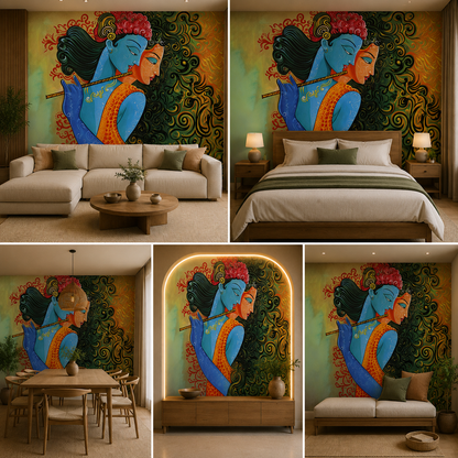 Radha Krishna Wallpaper | Peel & Stick Premium Wallpaper