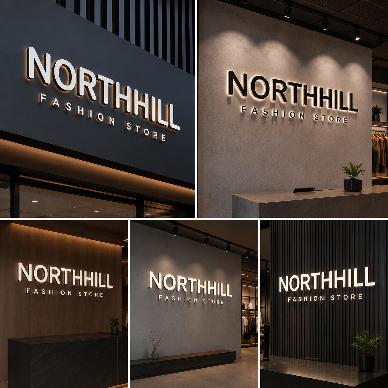Premium 3D Acrylic LED Sign Board for Fashion Store Branding & Retail Shop Exterior Signage