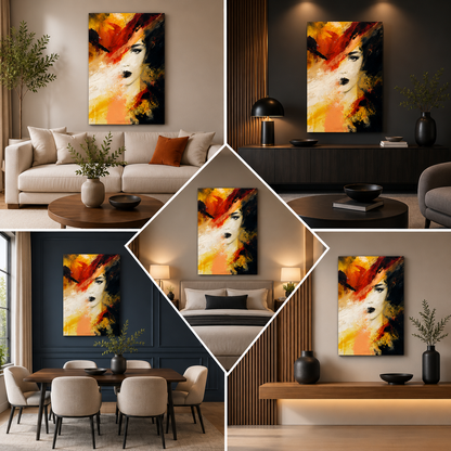 A Beautiful Women Canvas Painting Frame for Living Room Wall Decor