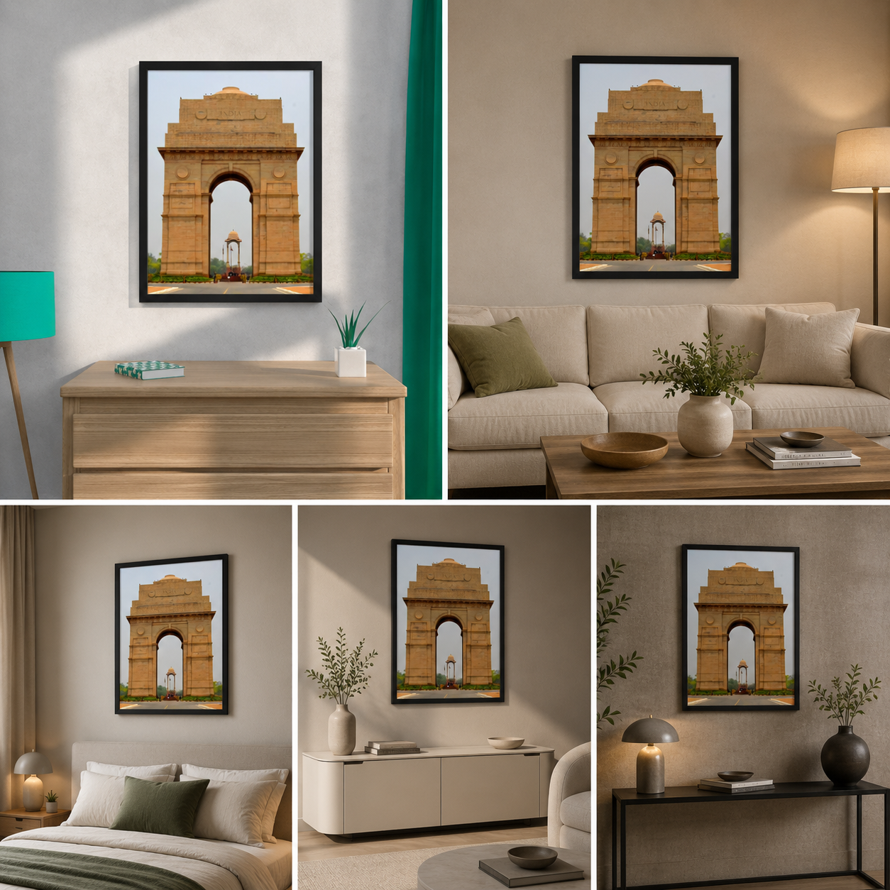 India Gate Painting Frame for Living room decor (24 By 36) In