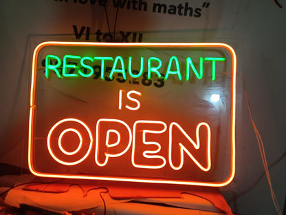 Custom Restaurant Logo Neon Sign LED Wall Light Big Size Hotel & Cafe Branding Decor