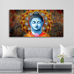 Beautiful Lord Buddha Canvas Painting Wall Frame