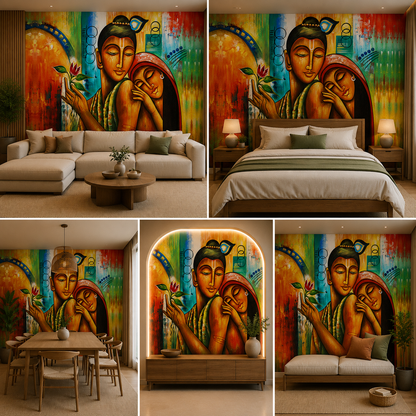 Radha Krishna Wallpaper | Peel & Stick Premium Wallpaper