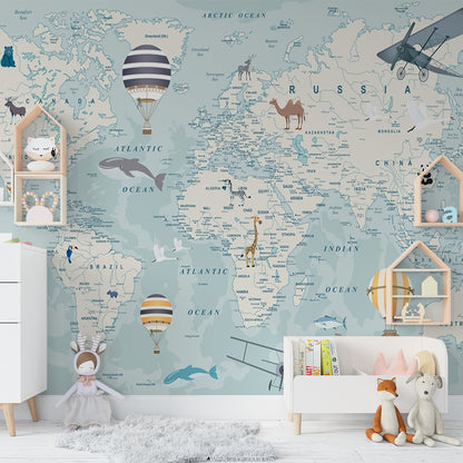 World Map Wallpaper for Office and Coaching