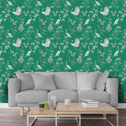 Family of Swan Artistic Wallpaper Self Adhesive for Home