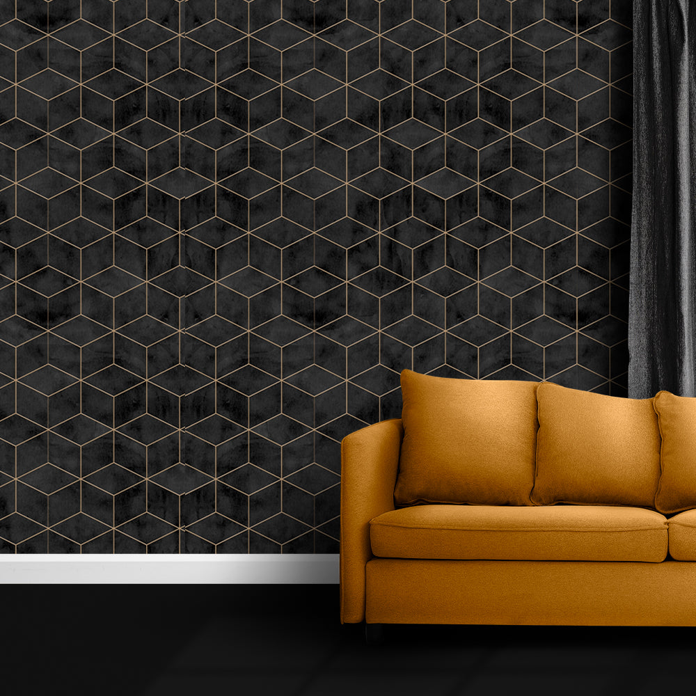 Diamond Pattern Self Adhesive Wallpapers for Living Room