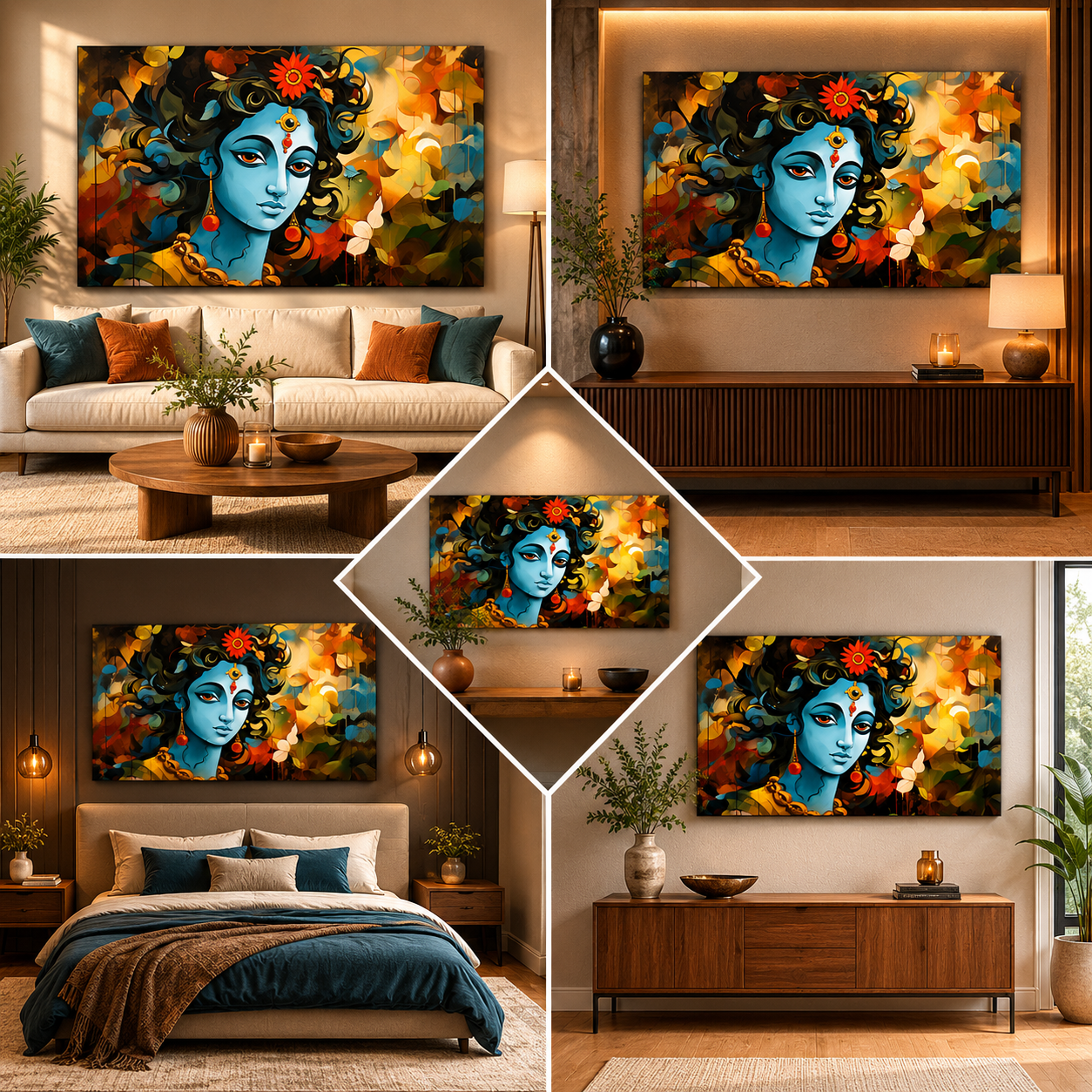 Lord Krishna Painting | Canvas Painting Frame