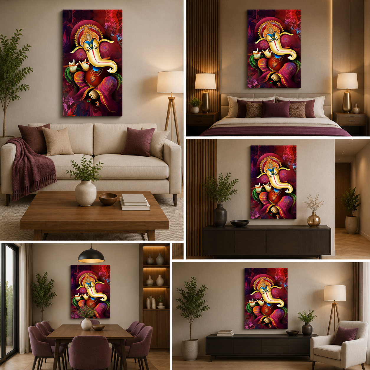Ganpati Ji Wall Painting Frame for Wall Decor