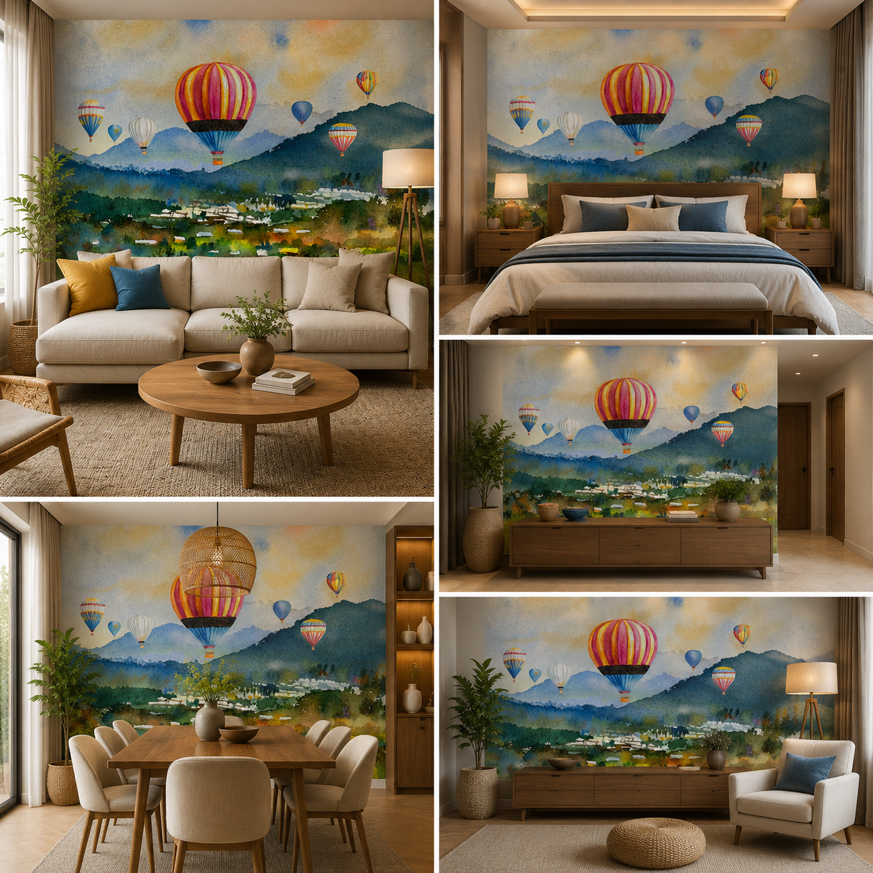 Balloon Wallpaper for Home Wall Self Gumming