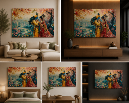 Radha Krishna Painting | Canvas Painting Frame
