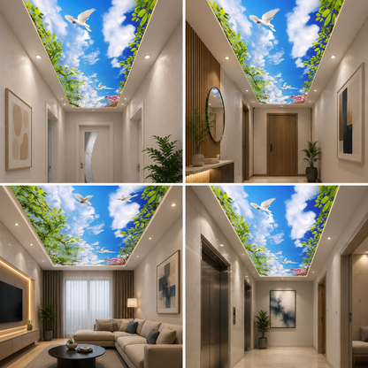 LED Fabric Light Box Panel | Backlit Sky Ceiling with Custom Printed Graphics
