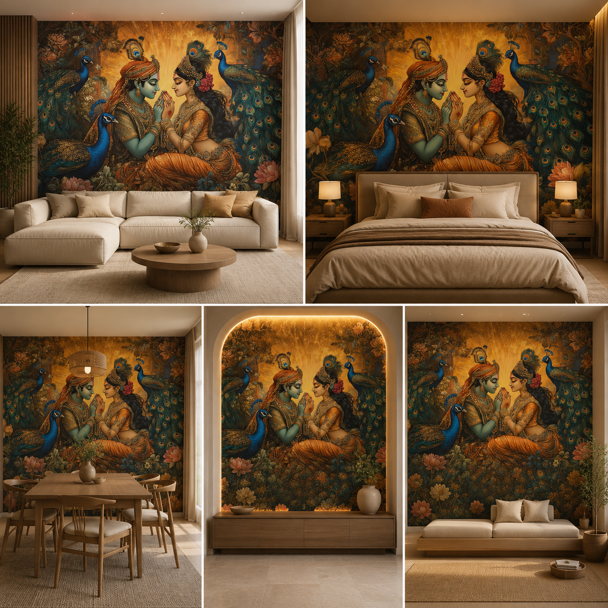 Radha Krishna Wallpaper | Peel & Stick Premium Wallpaper