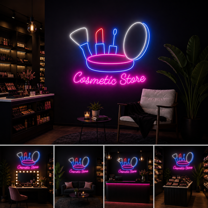 Cosmetic Store Makeup Kit Neon Sign Board – Custom Neon Light (20 By 20 Inches)