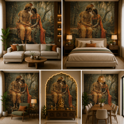 Radha Krishna Wallpaper | Peel & Stick Premium Wallpaper