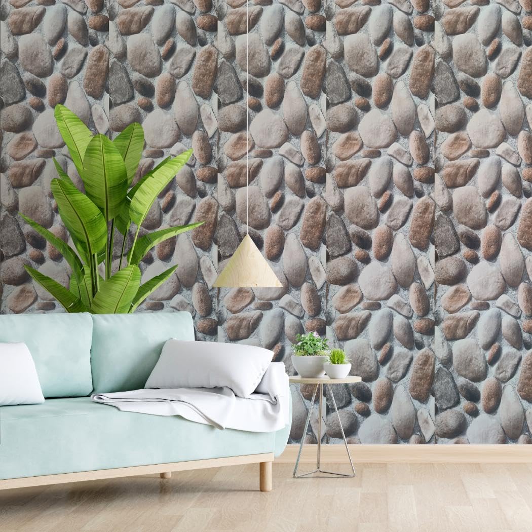 Wall Paper for Wall Decor, Non Adhesive Wallpaper for Walls Living Room, Bedroom (53 x 1000 cm, Roll 57sqft, Sky Blue Damask Design)