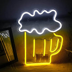 Led Neon Sign Wall Decor Beer Mug Design Wall Art Led Neon Light Sign for Wall Decoration, Neons light, Neon Sign Decor | Customized Led Neon Sign | Neons for Gifting