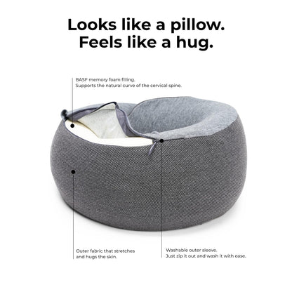 CloudSoft Memory Foam Travel Pillow | Optimal Neck and Spine Support