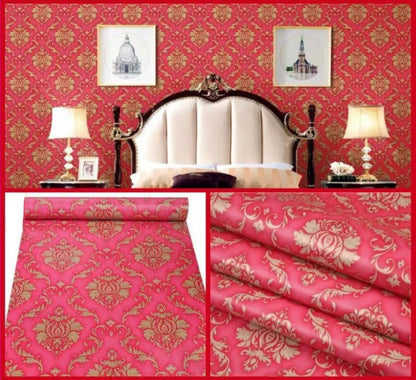 Peel and Stick Wallpaper, Self Adhesive DIY Wall Sticker for Bedroom Hall Living Room Kitchen Home & Office, PVC Coated & Waterproof Surface Scratch Resistant – 45 x 300cm Red