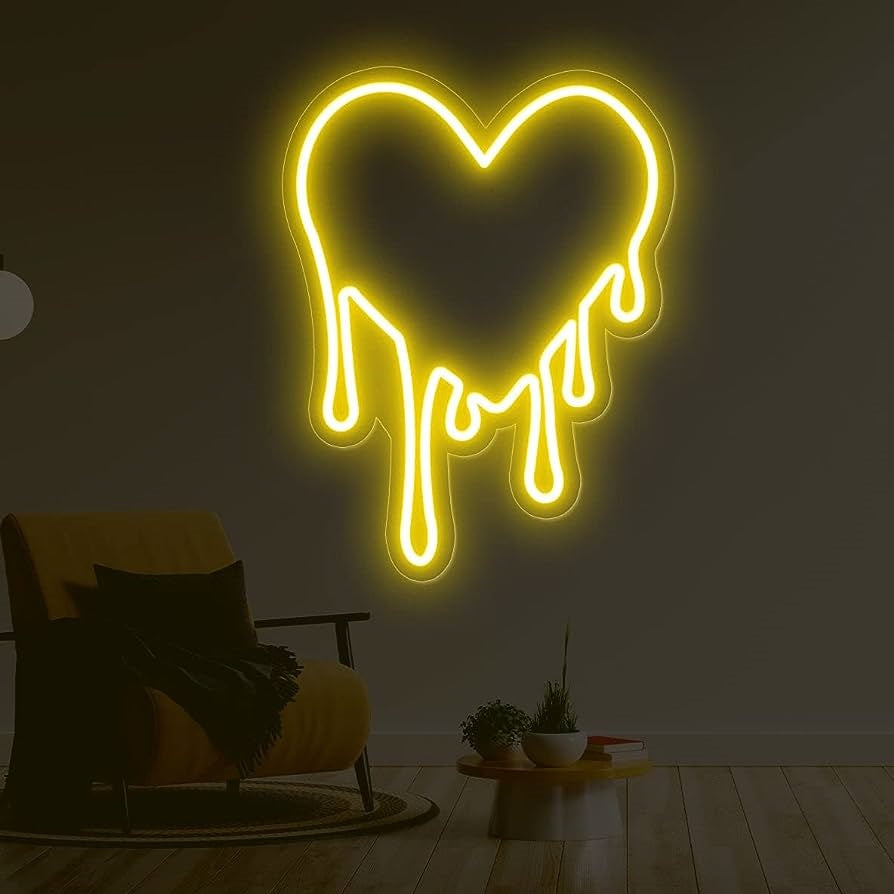  Led Neon Light Sign Dropping Heart | Custom Neon Sign