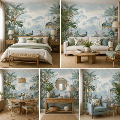 Ancient Indian Mughal Wallpaper for Bedroom
