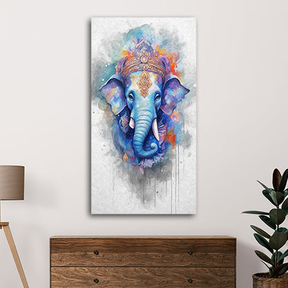 Lord Ganesha Painting Canvas Wall Frame for Wall Decor