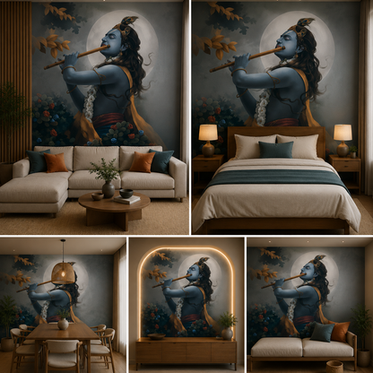 Lord Krishna Wallpaper | Peel & Stick Premium Wallpaper