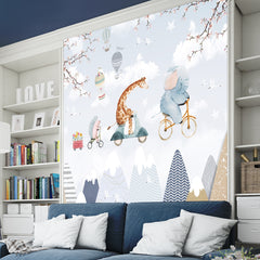 Cartoon Theme Self- Adhesive Wallpaper for Childrens Room
