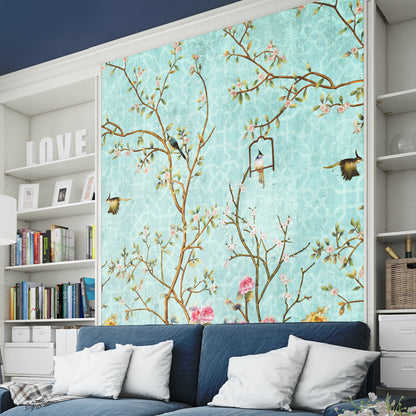 Premium Floral Wallpaper for Living Room