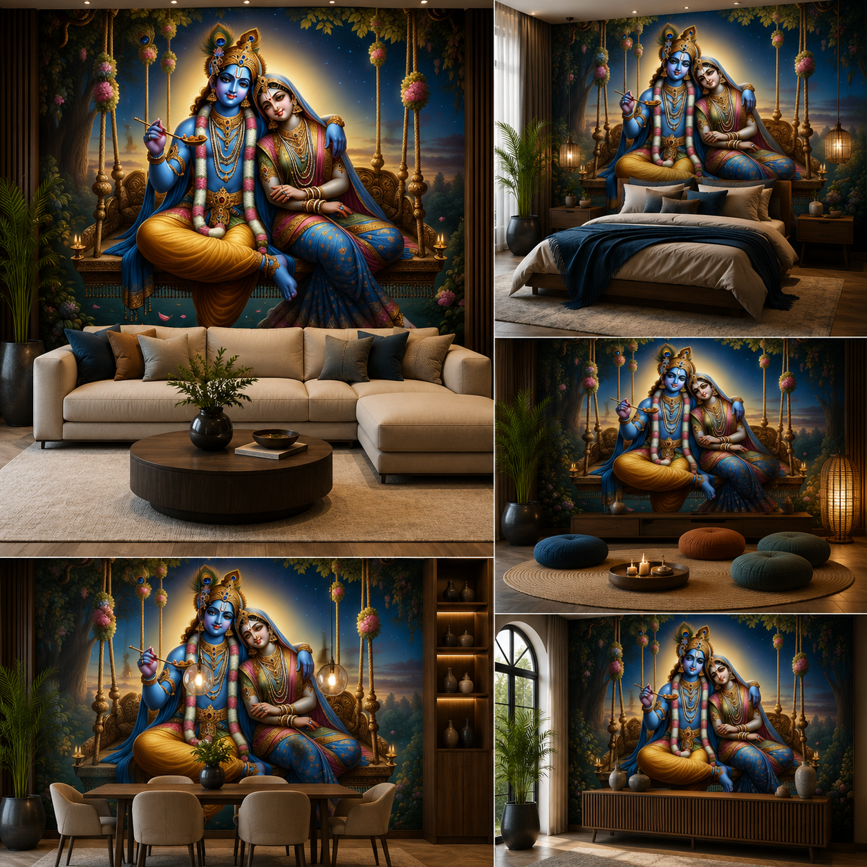 Radha Krishna Wallpaper | Peel & Stick Premium Wallpaper
