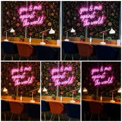 Romantic Neon Quote Wall Art LED Decor for Bedroom, Cafe, Wedding and Home Interiors