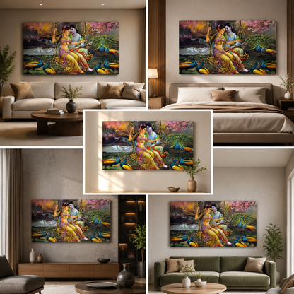 Radha Krishna Painting Wall Frame for Decor