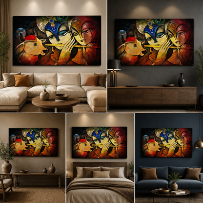 Radha Krishna Painting | Canvas Painting Frame