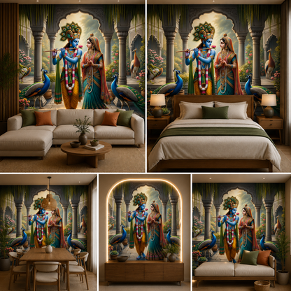 Radha Krishna Wallpaper | Peel & Stick Premium Wallpaper