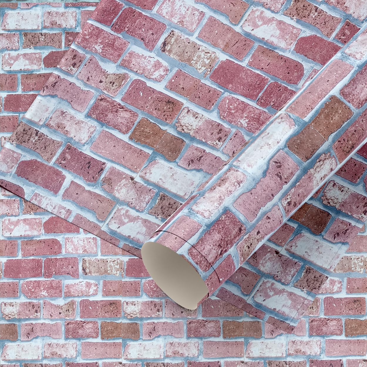 Peel and Stick self Adhesive Luxury Wall Stickers DIY Wallpaper for Living Room, Bedroom, Office Easy to Stick PVC Waterproof Scratch Resistance for Home décor 45 cm x 300 cm Brick