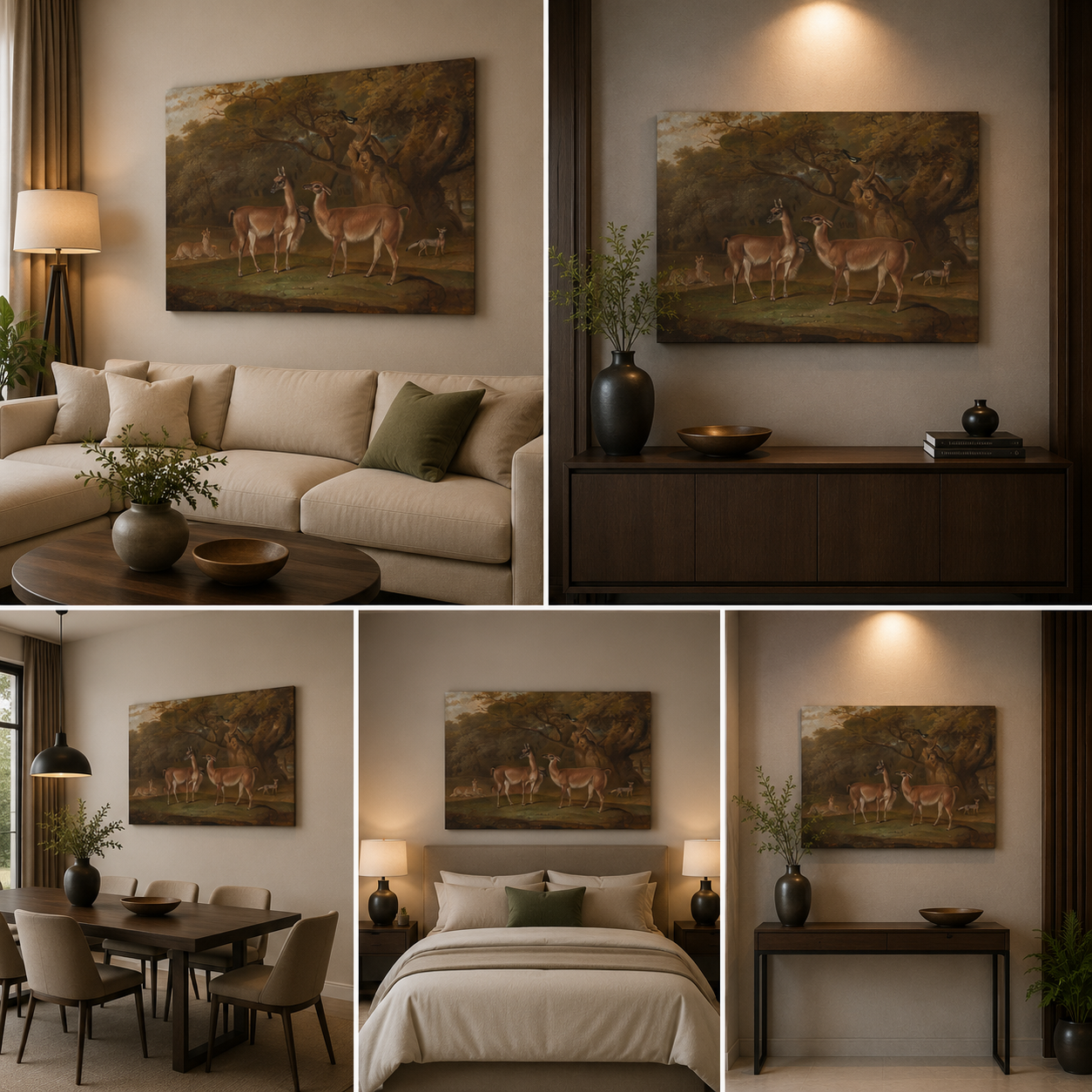A Deer Couple Frame for Wall Décor
