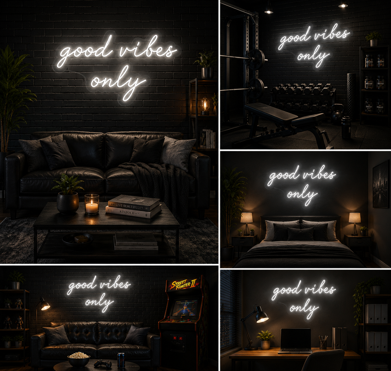 Good Vibes Only Custom Neon Sign Board | Aesthetic Quote Neon Light | Custom Neon Light | Neon Sign Board Customised (24 By 15 Inches)