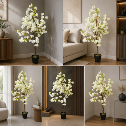 Artificial Cherry Blossom Plants Trees for Living Room Office 150 cm
