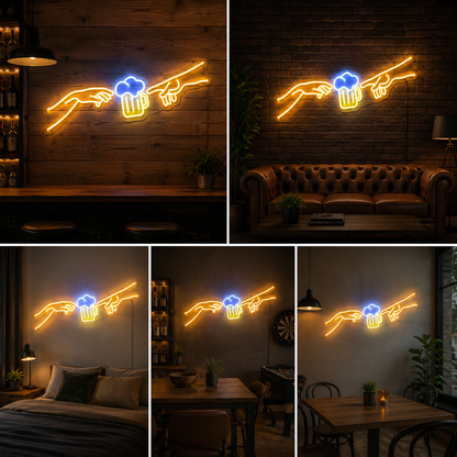 Cheers Beer Neon Sign Board – Bar Custom Neon Light Wall Decor (30 By 15 Inches)