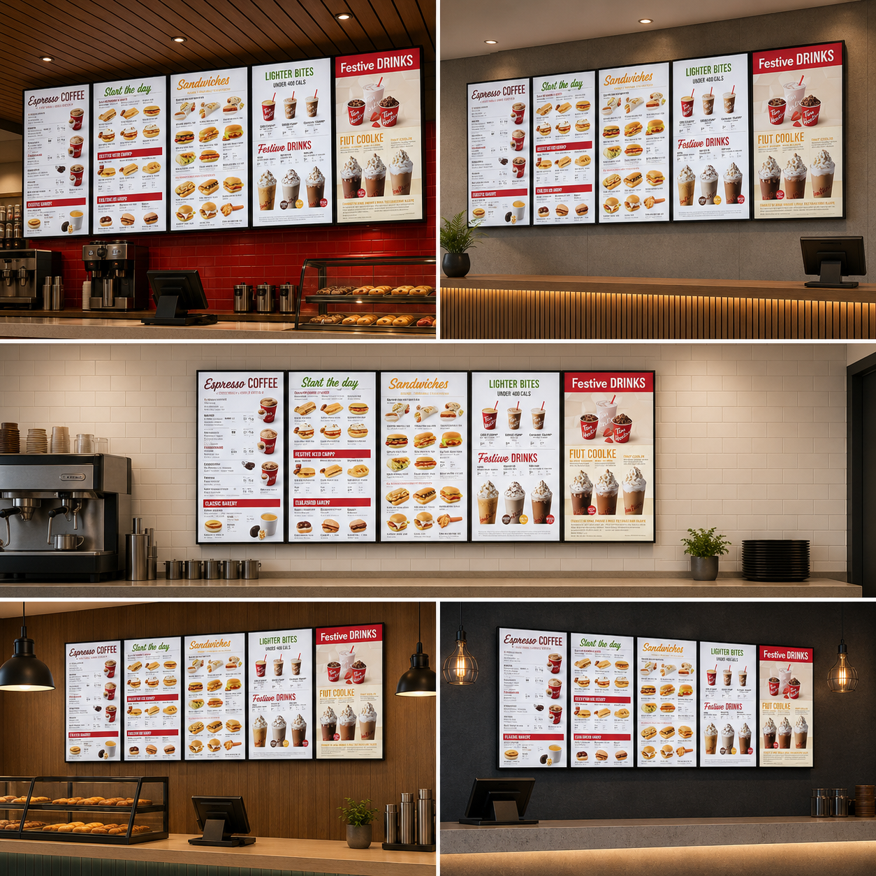 LED Backlit Menu Board Display | Illuminated Restaurant Menu Light Box Panels for Café, QSR & Retail