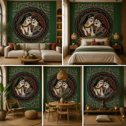 Radha Krishna Wallpaper | Peel & Stick Premium Wallpaper