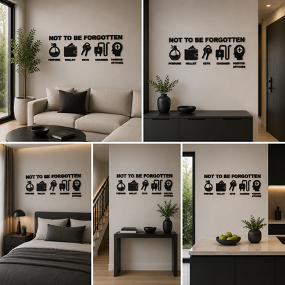 Not to be Forgotten 3D Motivational Quote Acrylic Wall Decor (48x24 In)