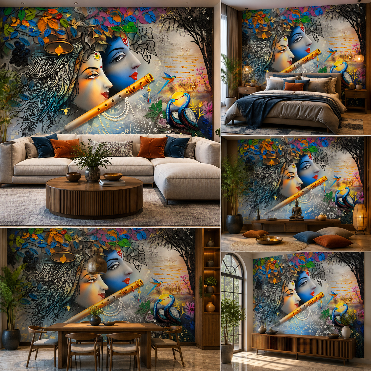 Radha Krishna Wallpaper | Peel & Stick Premium Wallpaper