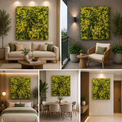 Artificial Vertical Garden, Artificial Wall Flower for Wall Decor | Artificial Green Wall Hanging Plants | Wall Decoration (16 by 24 Inches)