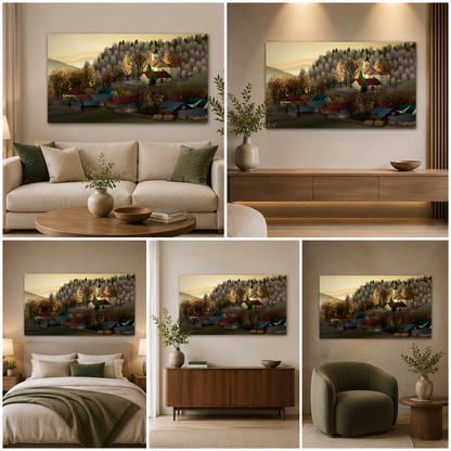 Beautiful Landscape Wall Painting Frame for Wall Decor