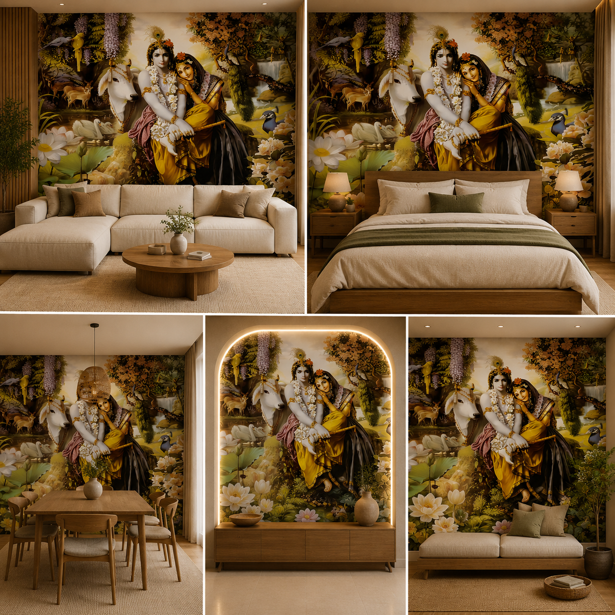 Radha Krishna Wallpaper | Peel & Stick Premium Wallpaper