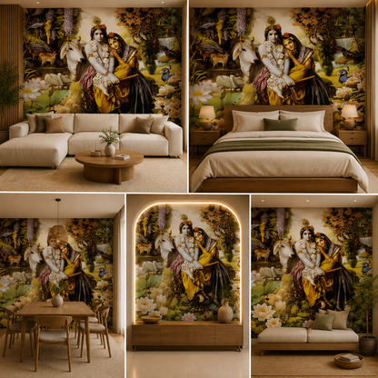 Radha Krishna Wallpaper | Peel & Stick Premium Wallpaper