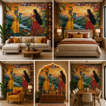 Radha Krishna Wallpaper | Peel & Stick Premium Wallpaper